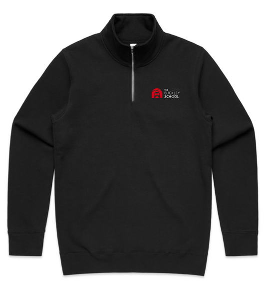 Stencil Half Zip Crew (Black)