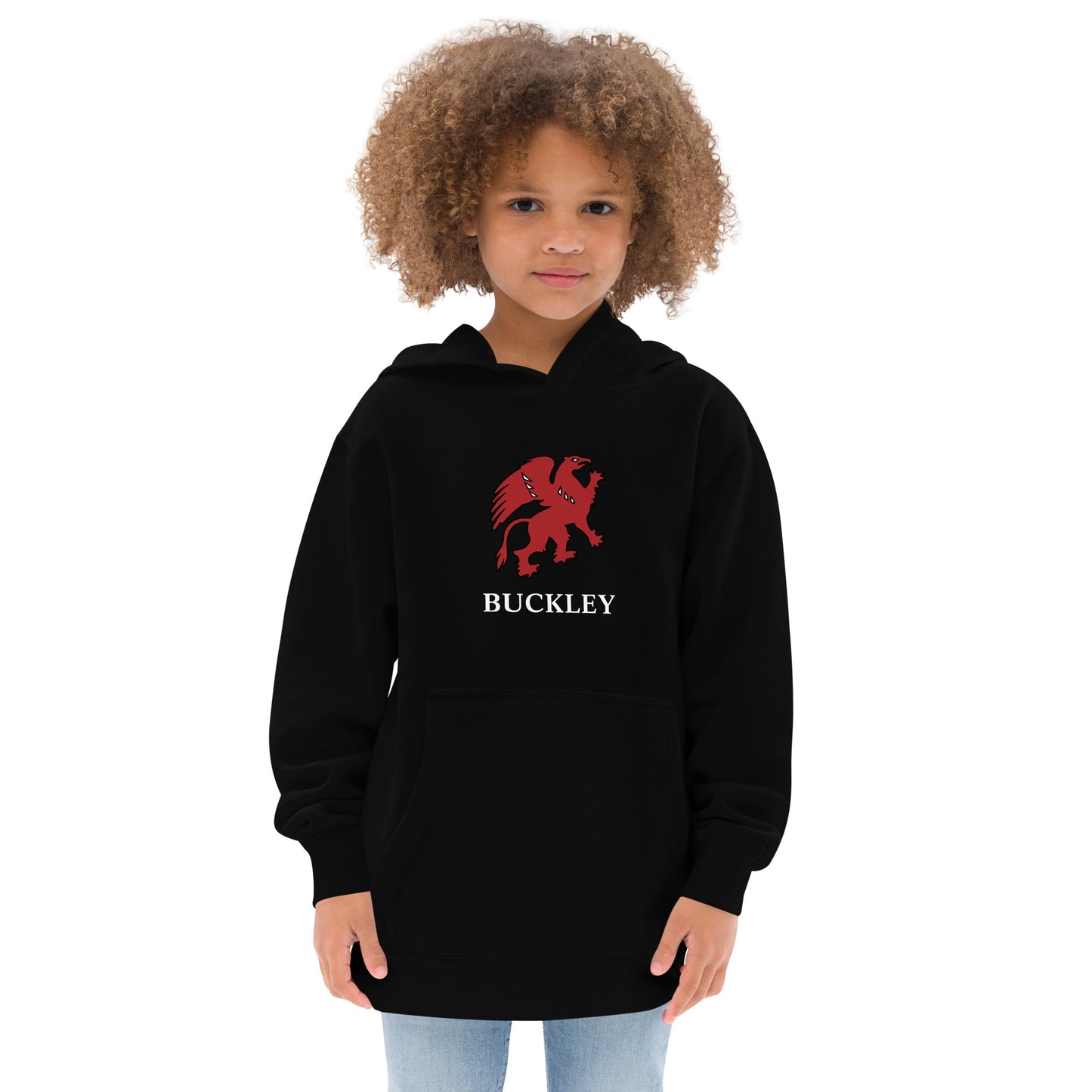 Youth fleece black hoodie