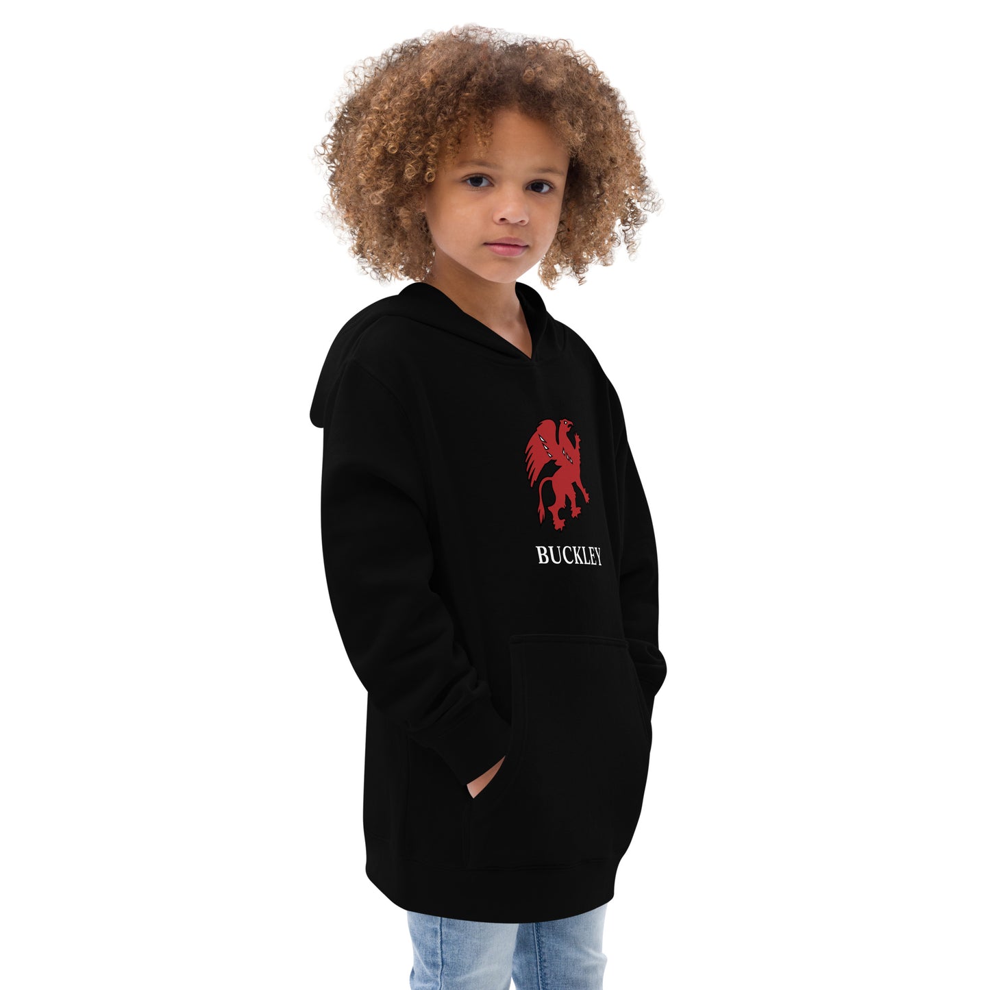 Youth fleece black hoodie